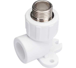 Угольник с креплением 20*1/2" нар.р белый