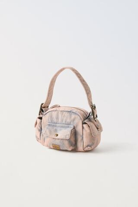 ZARA МИНИ-СУМКА ЧЕРЕЗ ПЛЕЧО, СИНЕВАТЫЙ
