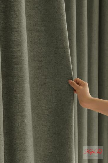 XL-Nemon Blackout 100% (серый) Шторы полный блэкаут под лён