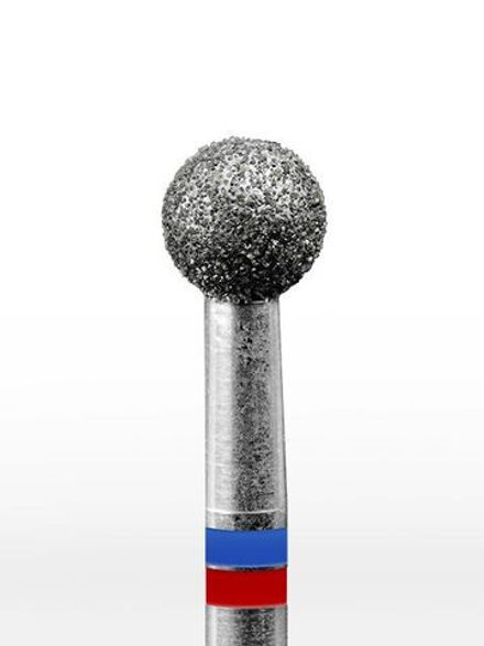 Фреза алмазная сине - красный шар 040, MANITA, 5 шт.