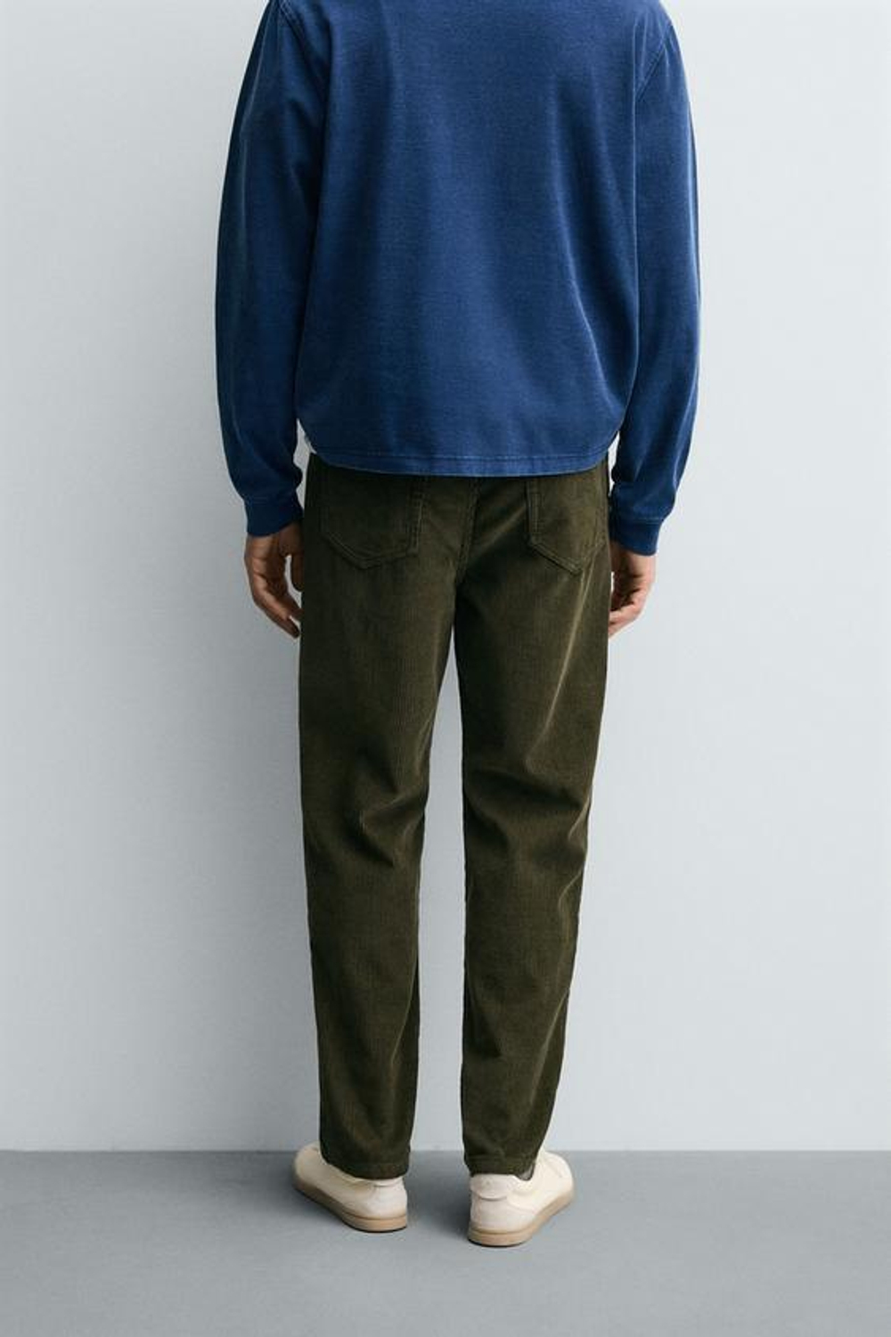 ZARA ВЕЛЬВЕТОВЫЕ БРЮКИ REGULAR FITНЕВЫЙ, ХАКИ