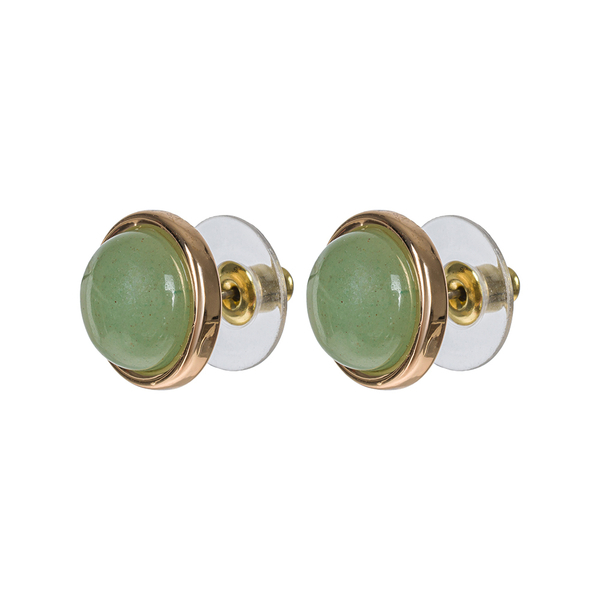 Серьги пусеты Fiore Luna GREEN AVENTURINE LE1109 G/G