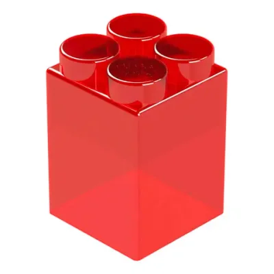 Элемент прозрачный высокий 12x12x17,5 см для конструктора 10"