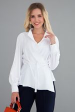 Блуза "Идеальная асимметрия" (белая) Б1525-11 LT Collection