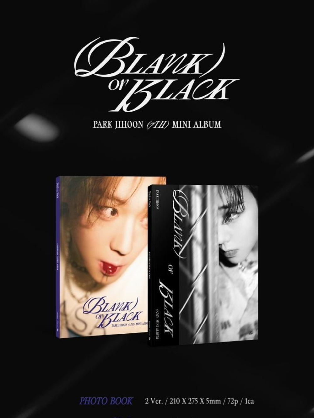 Альбом PARK JI HOON - Blank or Black 7th Mini Album RANDOM Version