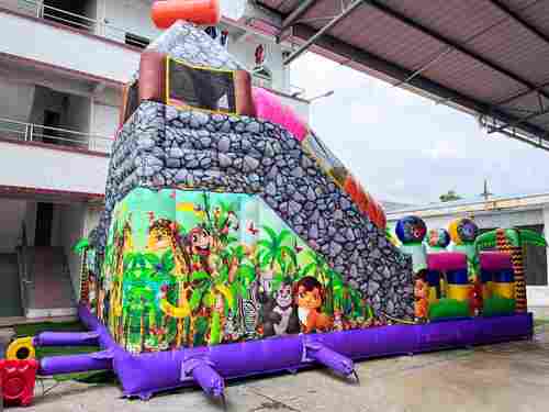 Коммерческий надувной батут «В гостях у зебры», 8*8*6 м