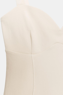 ZARA БОДИ С ВЫРЕЗОМ СЕРДЕЧКОМ НА БРЕТЕЛЯХ, ЭКРЮ