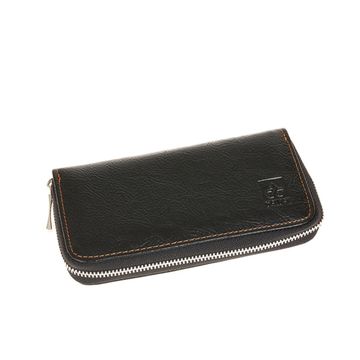 Мужской набор для бороды, усов и ногтей DEWAL серии "FOR MEN", 5пр. Футляр: натур.кожа, цвет черный