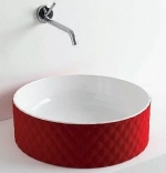 Раковина накладная Artceram ROMBO 44 OSL009 01 62 bianco/rosso