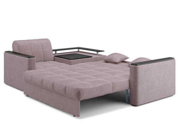 Диван угловой с Баром Неаполь 1,4 - Velutto 22 коричневый/ коричневая накладка