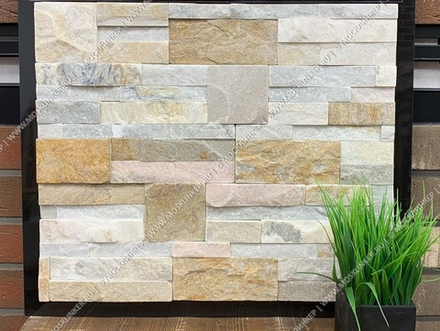 Натуральный камень Сланец бежевый Pharaon 180x350x10-20 Модерн
