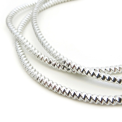 Канитель мягкая, фигурная KAN/MS, 2 мм, глянец, серебро