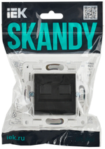 SKANDY Розетка компьютерная двойная RJ45 кат.6 SK-K04Bl черный IEK