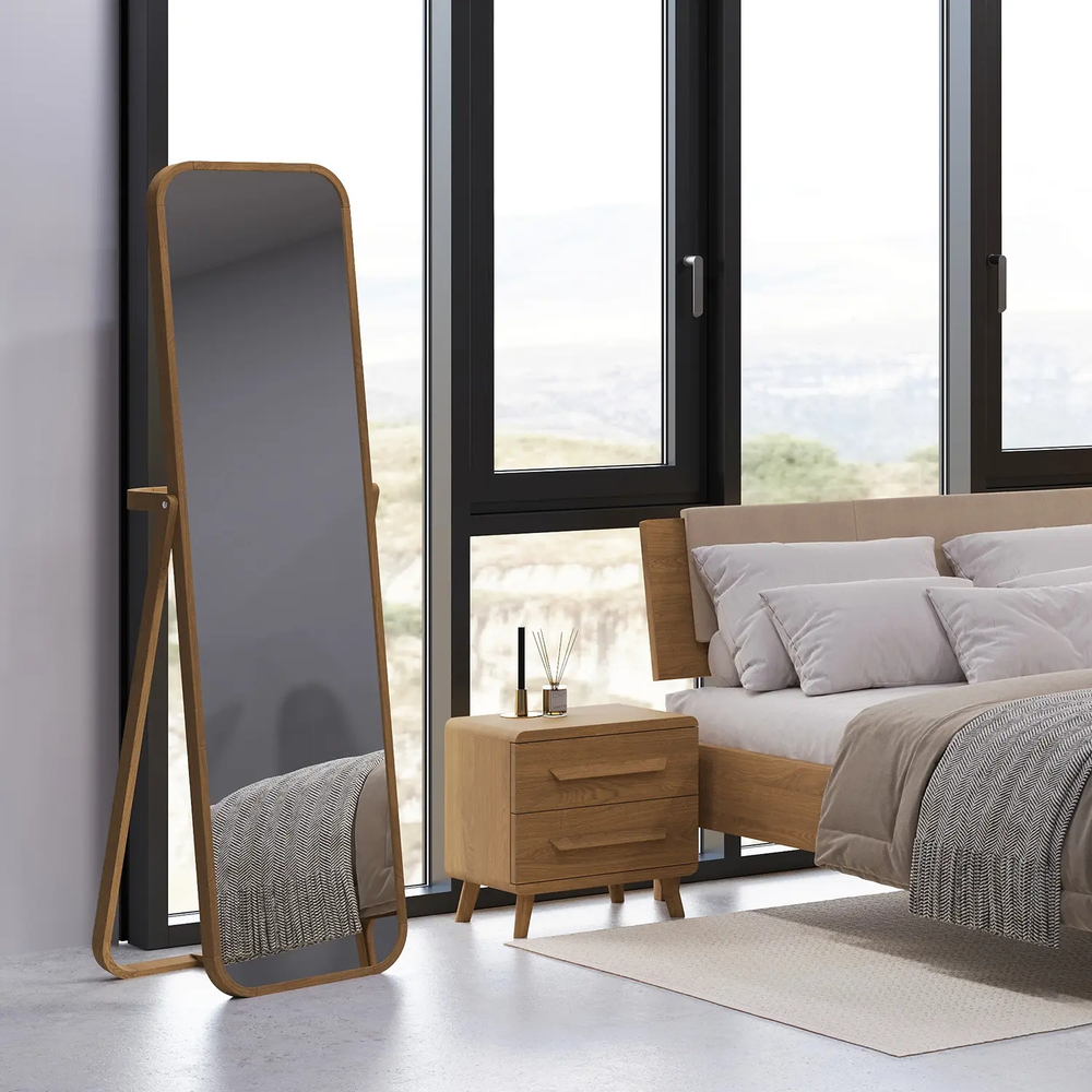 Зеркало напольное из массива дуба Lugos'Art