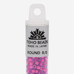 Японский бисер TOHO Round 8/0 (№980), окрашенный изнутри глянцевый