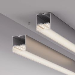 Профиль с экраном SL-LINE-7477-2500 ANOD+OPAL (Arlight, Алюминий) 020468