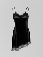 Майка Talantova велюровая удлиненная с вставками кружева