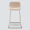 Полубарный стул Neo Soft 65 см, бежевый, ножки хром