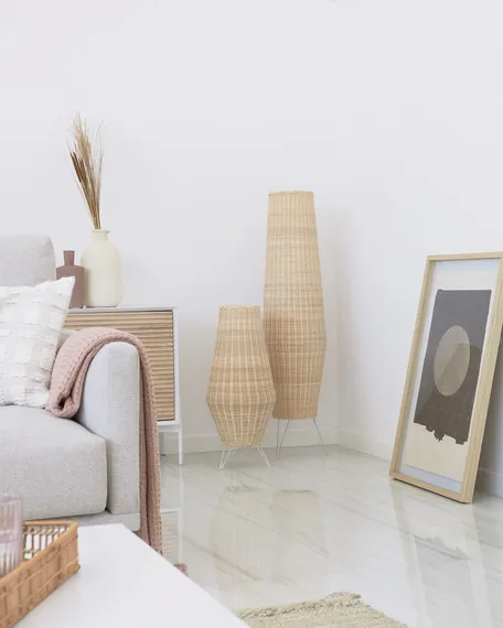 Настольная лампа из ротанга Kamaria Large