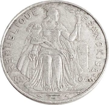 5 франков 1975-2019 Французская Полинезия