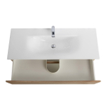 Тумба с раковиной подвесная BelBagno MARINO-CER-N-1200-2C-SO-WO-P Rovere Bianco, раковина белая BB-8099-120