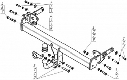 Фаркоп Motodor Subaru Outback с 2021 г. (оцинк. Шар) арт.92204-A