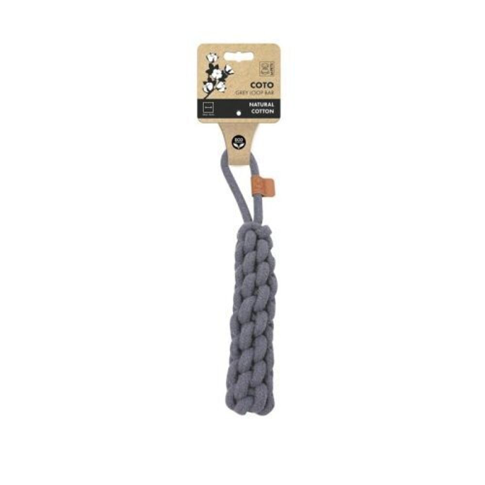 Игрушка для собак COTO перетяжка серая 34 см (хлопок) Mpets