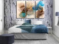 Модульная картина "Современная абстракция Fluid"