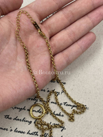 Колье-основа золотистое с карабином-кольцом