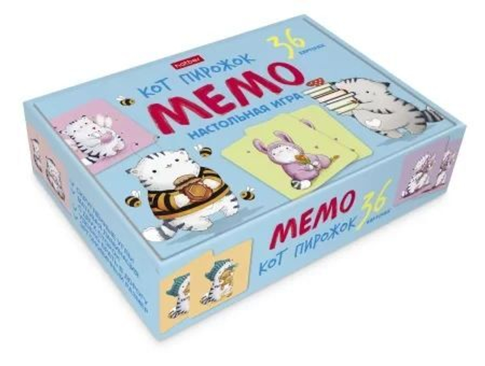Игра Мемо "Приключения кота Пирожка" (36 карточек)