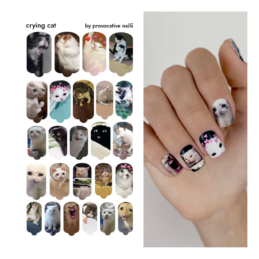 Пленки для маникюра Provocative Nails crying cat