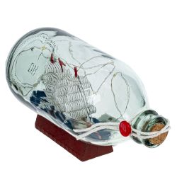 GAEM Изделие декоративное "Корабль в бутылке" (подсветка, 3xLR44), L18 W7,5 H8,5 см