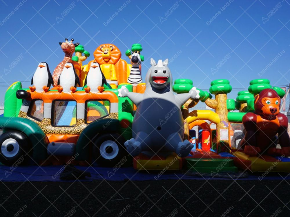 Батутный комплекс "Саванна" (горка+площадка)