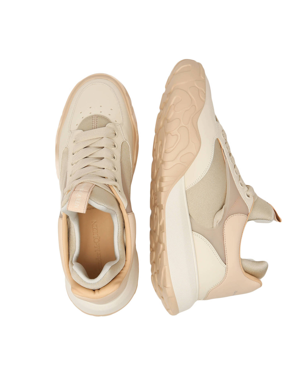 кожаные кроссовки Alexander McQueen - бежевый(727366 WIAAW)