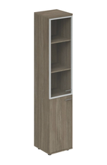 Шкаф высокий узкий со стеклом WING