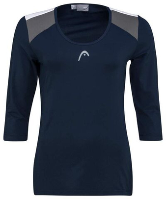 Женская теннисная футболка с длинным рукавом Head Club 22 Tech 3/4 Shirt W - dark blue
