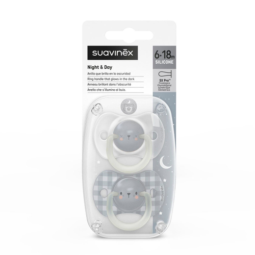 Набор пустышек Suavinex Bear SX Pro 6-18 мес, 2 шт