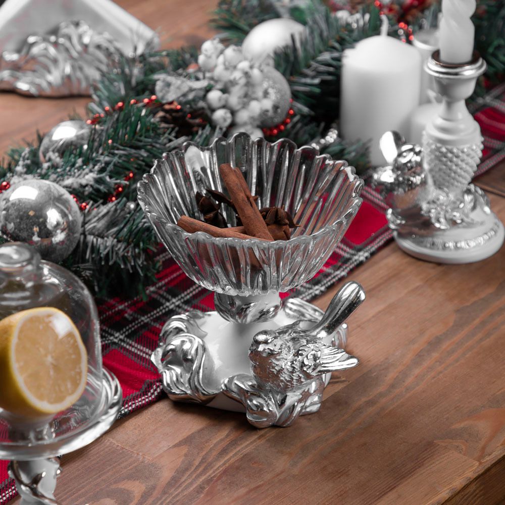 Фруктовница-конфетница Белла Сильвер