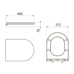 Крышка-сиденье Point Афина PN46041, дюропласт, микролифт для унитаза, белая