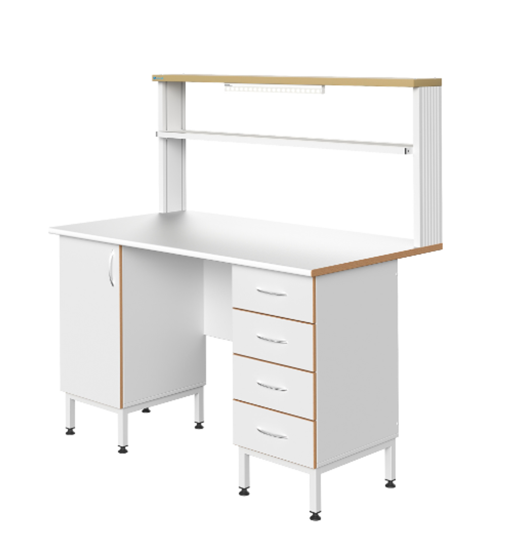 Стол пристенный физический ПФЛ с рабочей поверхностью из ламината