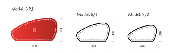 Бювар - накладка на стол, кожа натуральная, Модель 8.