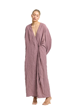 Платье maxi с баской Invitation powder