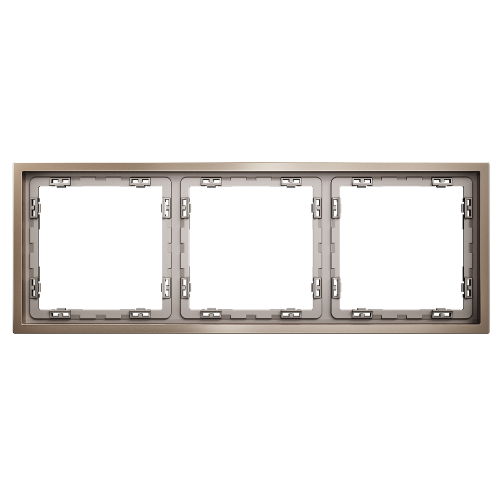 Рамка металлическая на 3 поста, S70 Metal (платина)