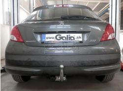 Фаркоп оцинкованный Galia P032A для Peugeot 207 хетчбек 2006-2012(паспорт и сертификат в комплекте)(без электрики)