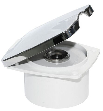 Короб с быстроразъемным штуцером, квадратный, хромированный (10256036)