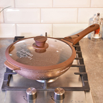 Сковорода 24см Венеция со съемной ручкой и стеклянной крышкой