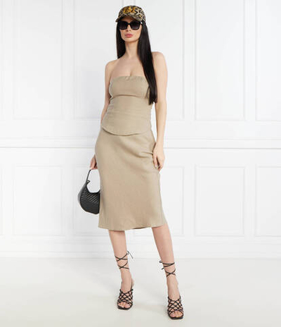 Льняная юбка Saagneta Sams\u00f8e Sams\u00f8e - бежевый(F24100096)