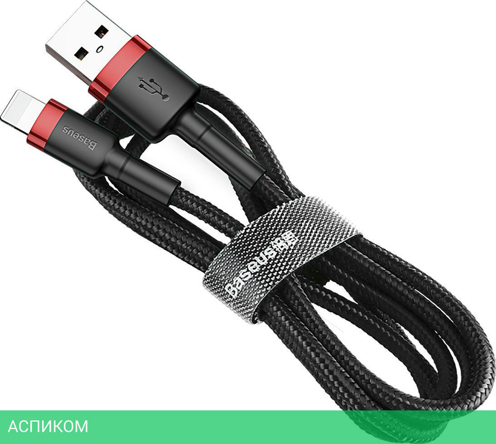 Кабель Baseus Cafule 1m Red/Black (CALKLF-B19)
