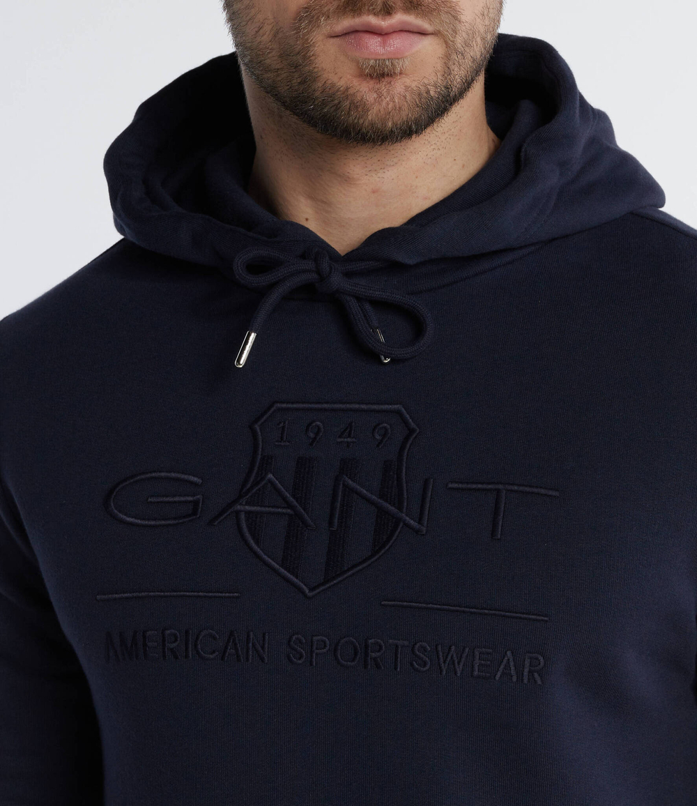 Худи Tonal Shield Gant - темно-синий(2037020)