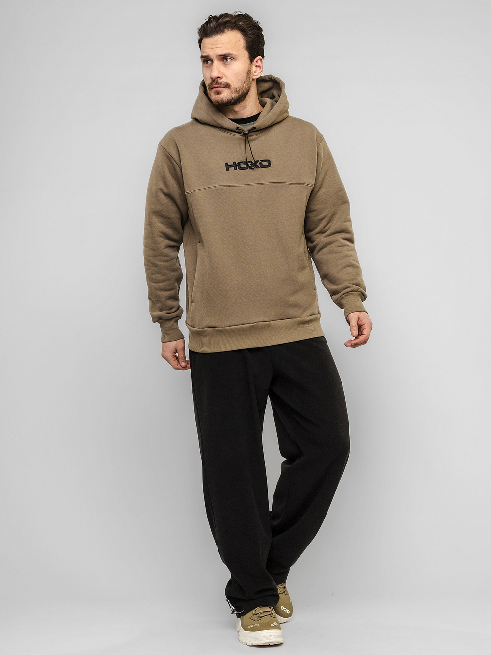 Худи "НОХО" унисекс, цвет "Сухой мох"